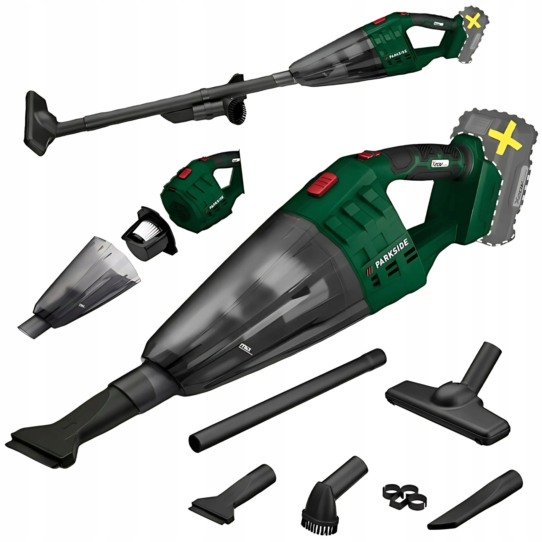 Odkurzacz ręczny akumulatorowy samochodowy Parkside bez akumulatora