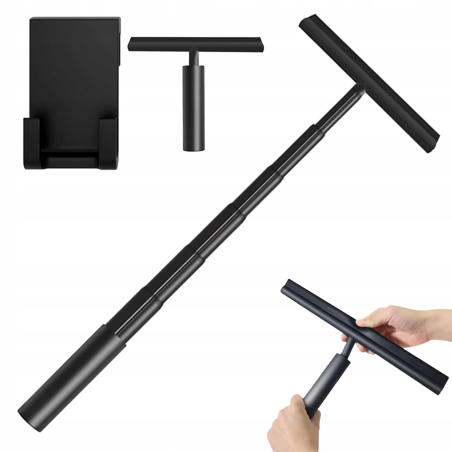 Levně Myčka Na Vodu Okenní Sklo Stěrka Teleskopickou Tyčí 23-97 CM Držák