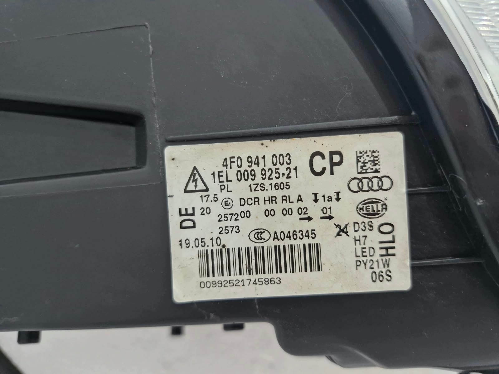 light left Audi A6 C6 LIFT Xenon non-setting