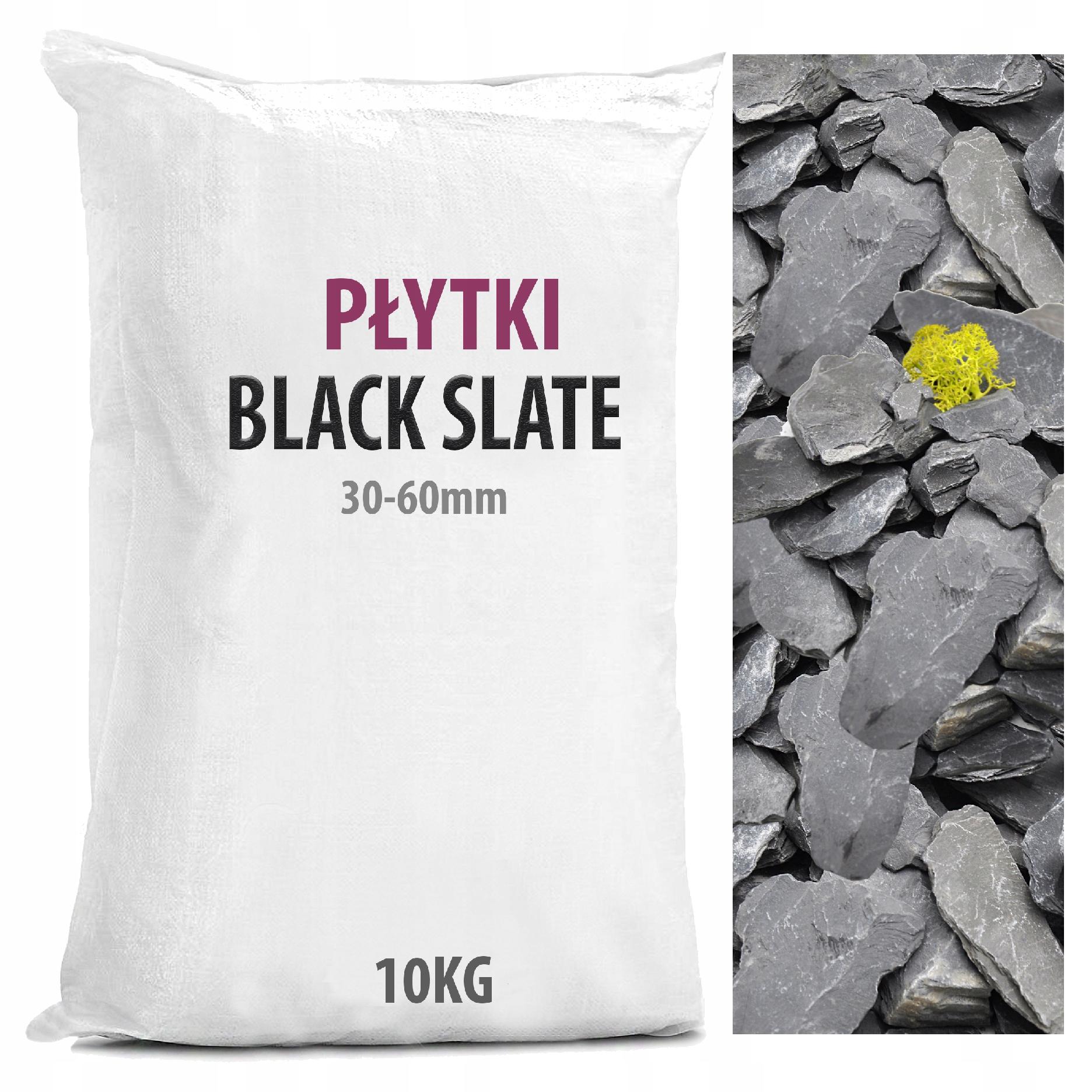 

Czarne Kamienie Ogrodowe Płytki Antracytowe 10KG