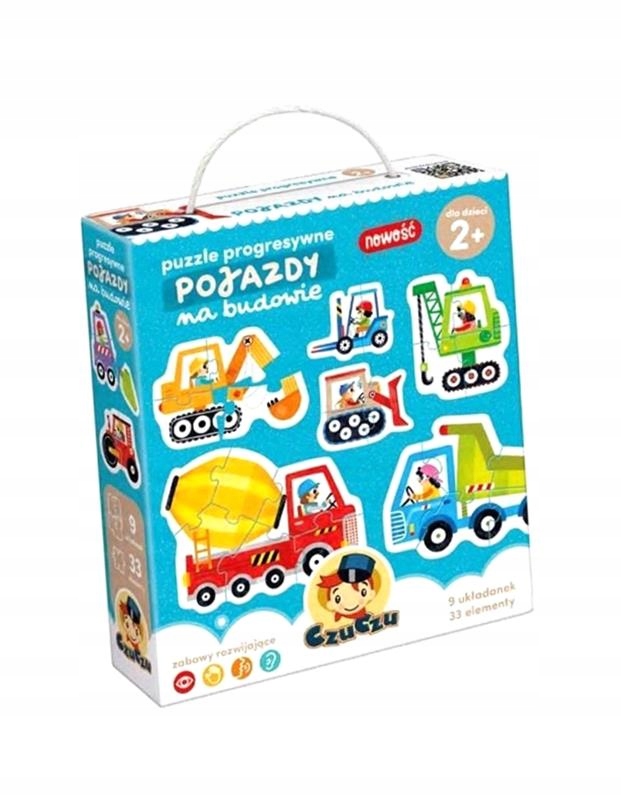 PUZZLE PROGRESYWNE POJAZDY NA BUDOWIE 2+