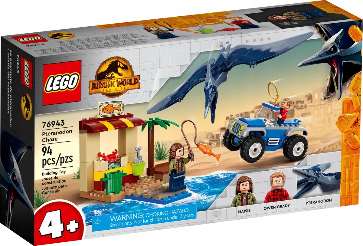 Lego Jurský Svět Pronásledování Pteranodonu Sada Kostek 76943