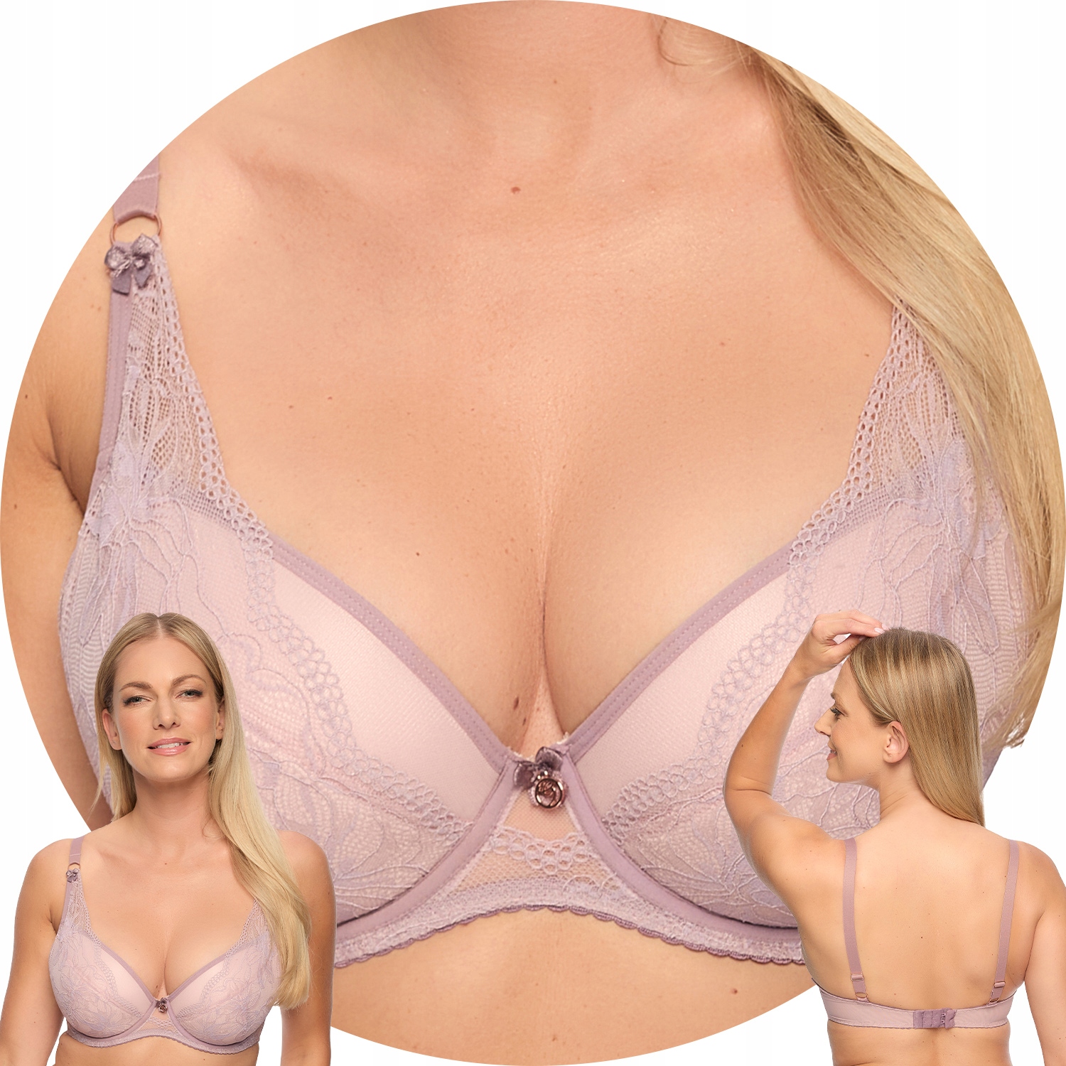 Gaia 1291 Liwia Push-up podprsenka vřesová 75D