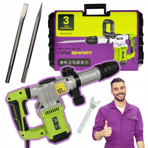 Demoliční Kladivo Nac Smart V Kufru 20J 1300W Sds Max Regulace Sekáče