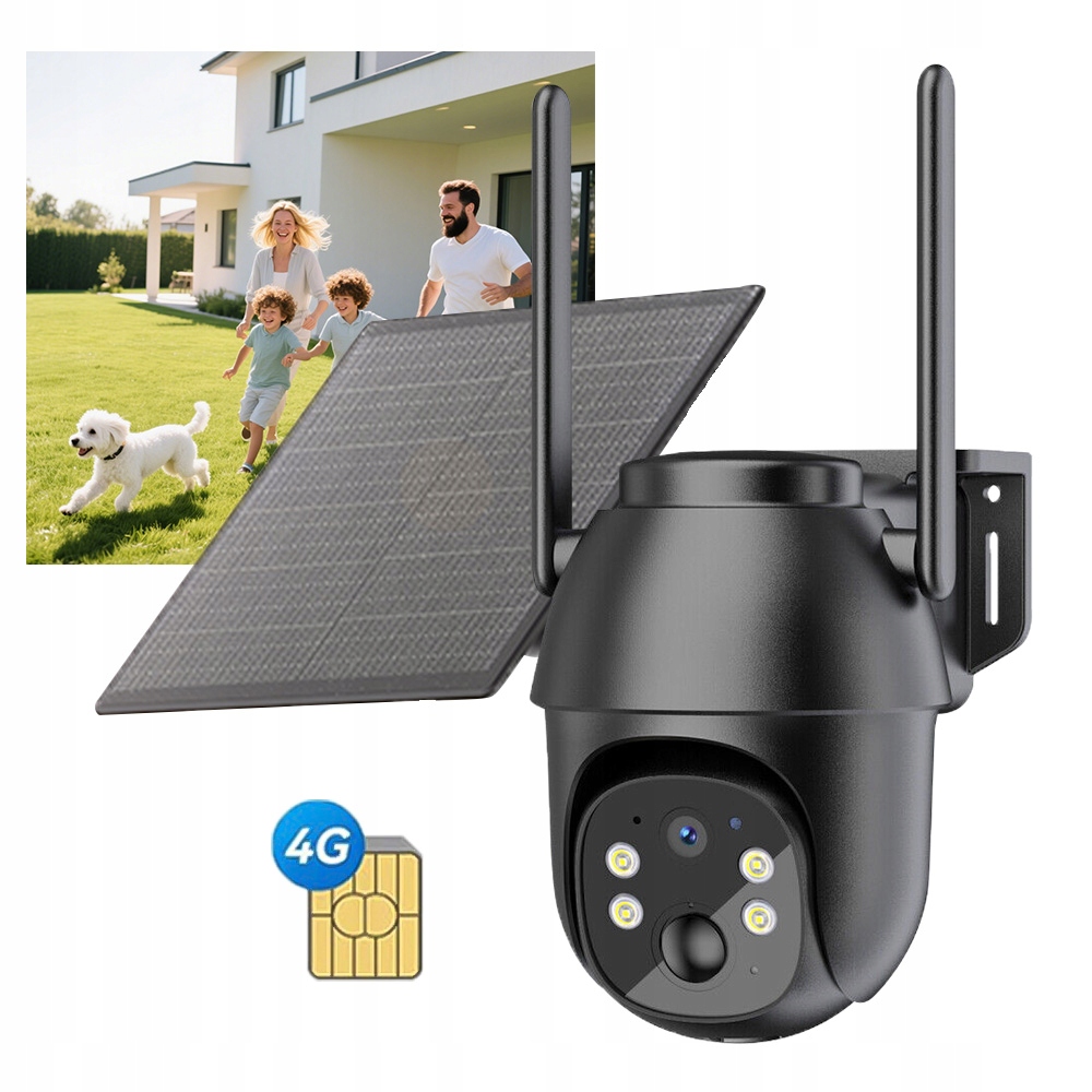 2K Venkovní kamera s Sim kartou 4G Let Otočná a odolná baterie Smart