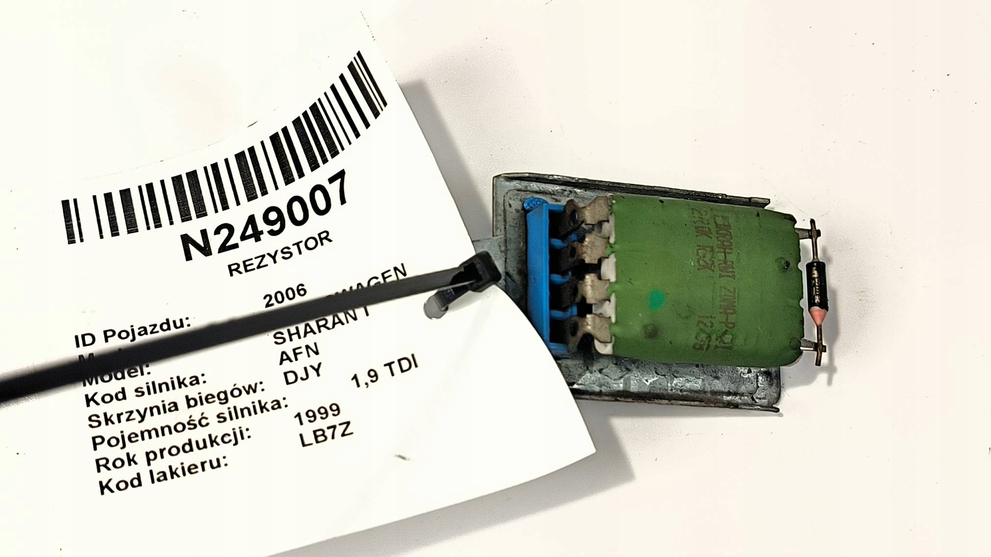 rezistor, reostat, regulátor 7M0959263E VOLKSWAGEN SHARAN a