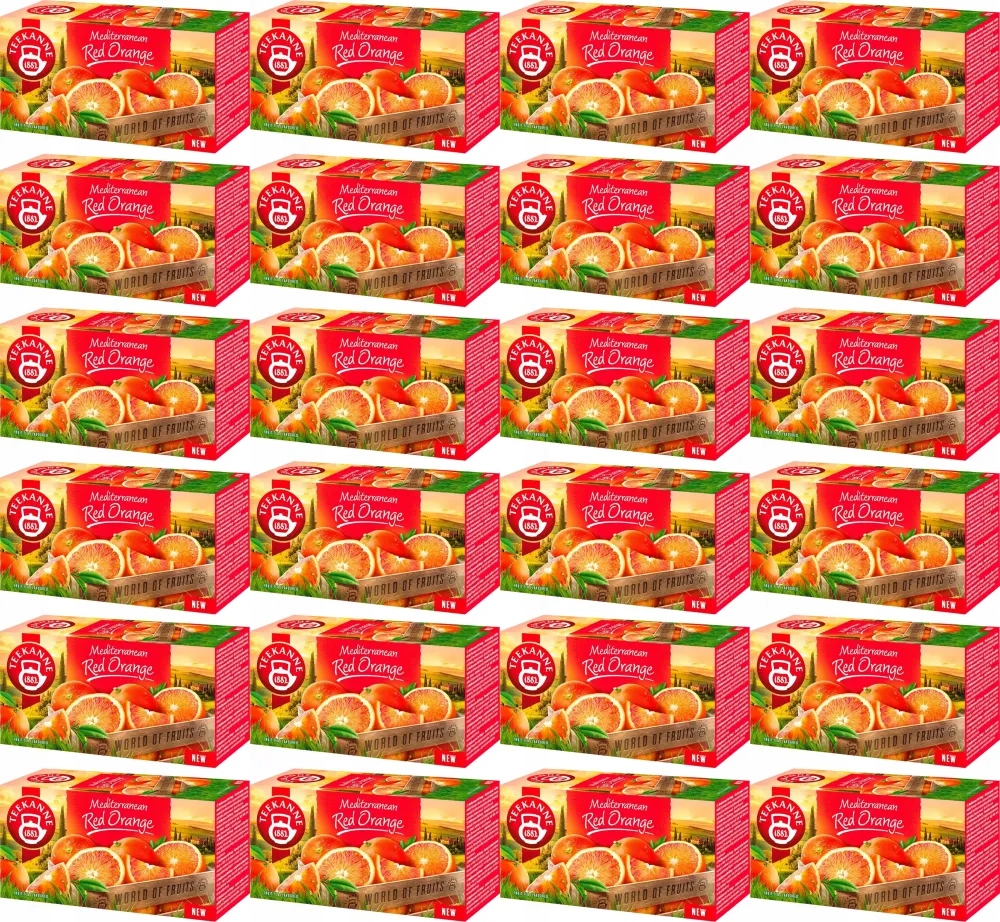 Owocowa herbata Teekanne o smaku Czerwonej Pomarańczy 20 torebek x24