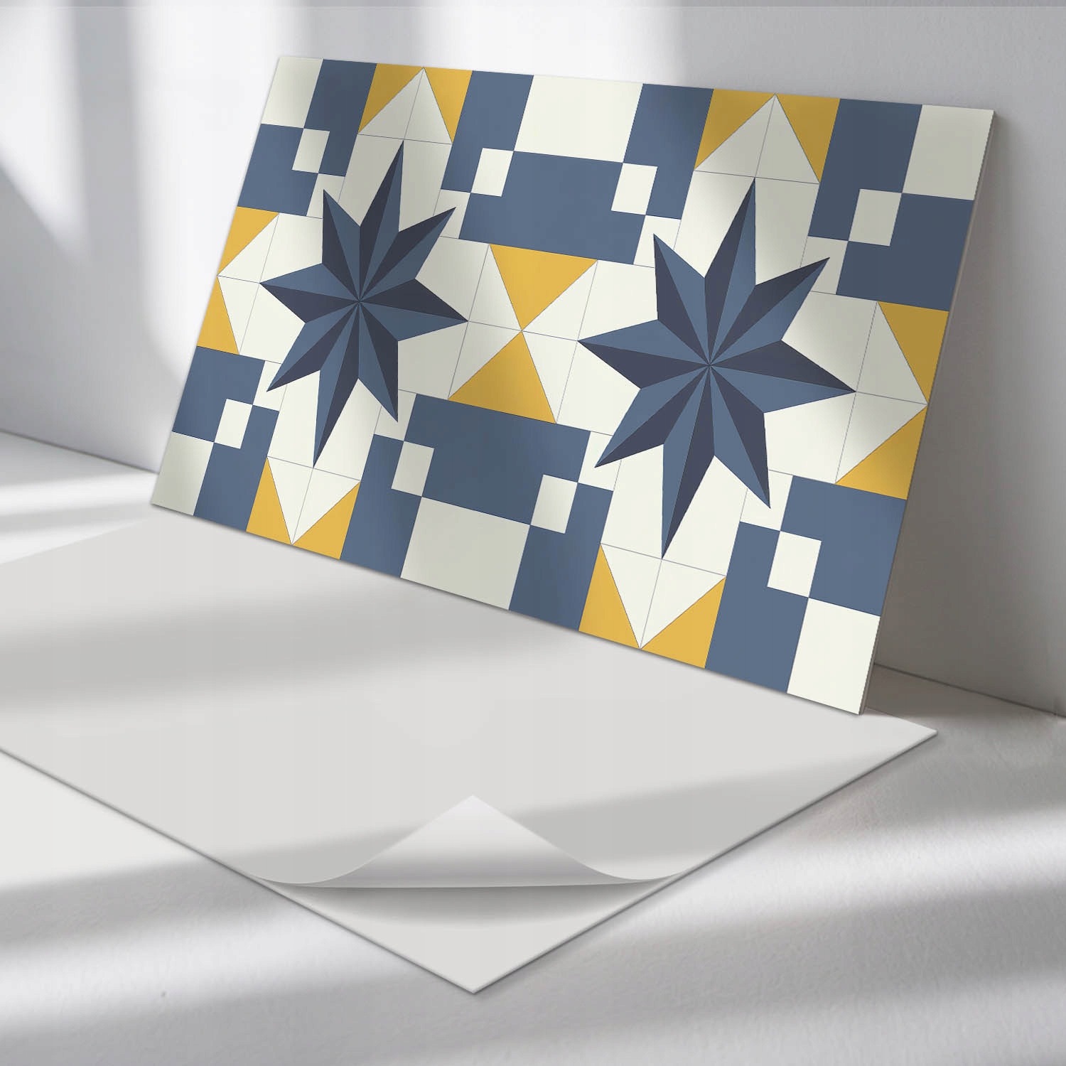 Balíček vinylových panelov s potlačou Geometrický vzor hviezdy 6 x 60 x 30 cm