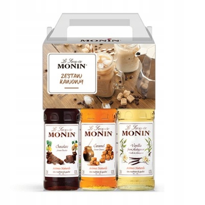 3x 250ml Monin coffee maxi set zestaw syropów do kawy