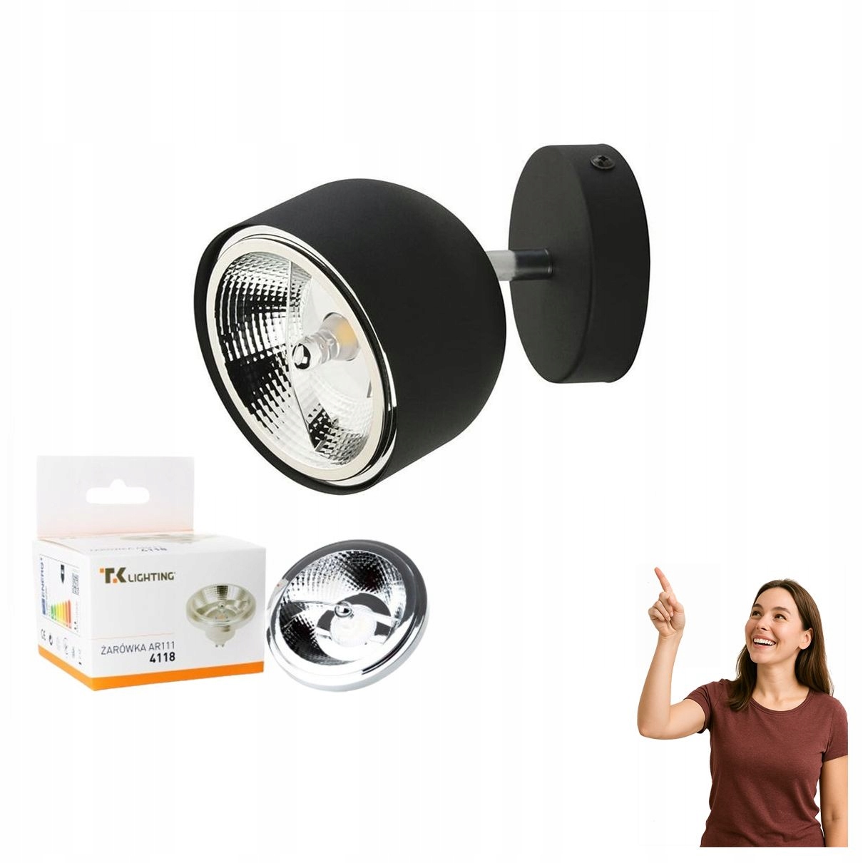 Lampa spot reflektor Altea Black 6517 Tk Lighting