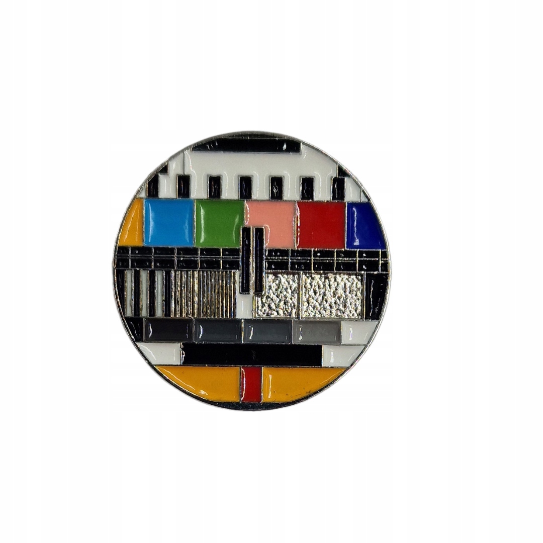

Przypinka Metalowa Pin Znak Koniec Programu Tv