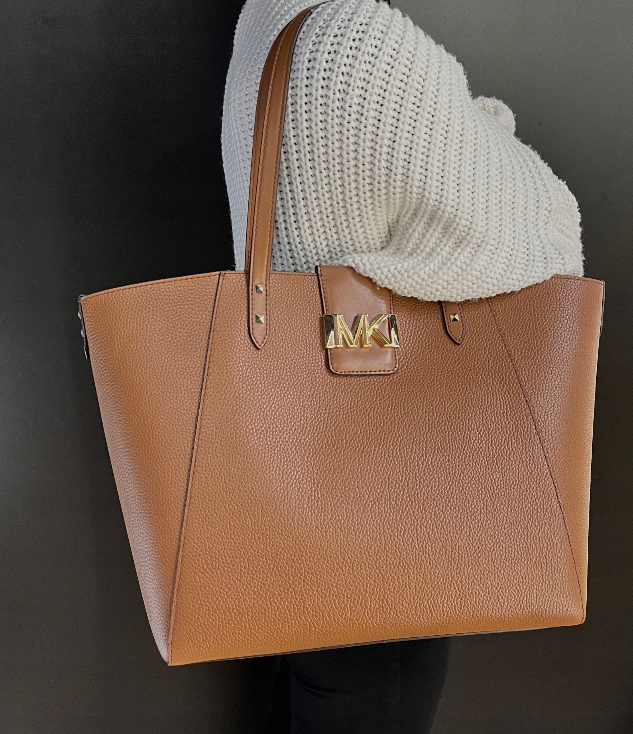 SKÓRZANA BRĄZOWA TOREBKA KARLIE MICHAEL KORS! Marka Michael Kors