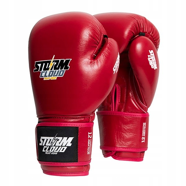 StormCloud Boxerské rukavice z přírodní kůže Turnajové červené 12oz