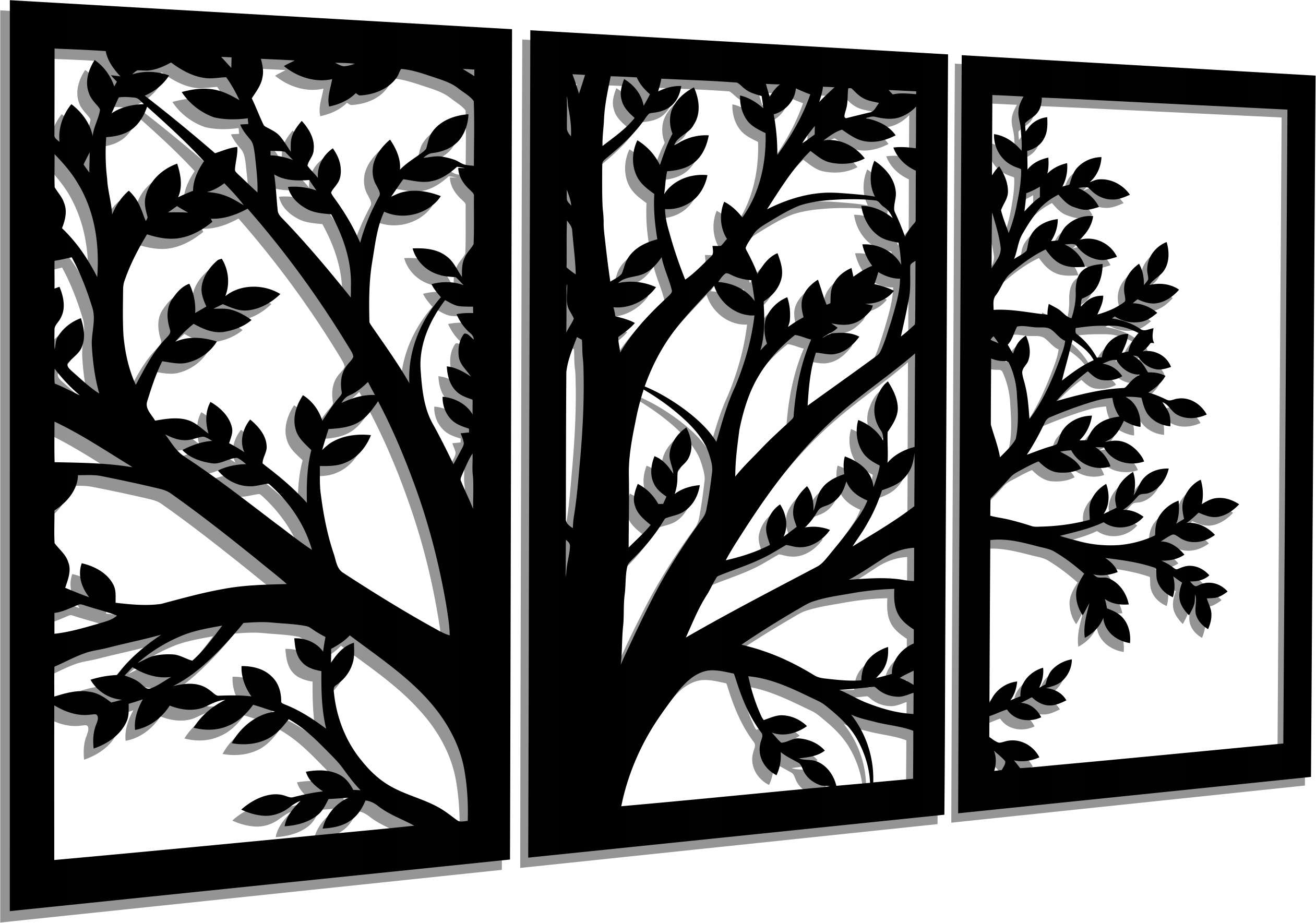 Prelamovaný Nástenný Obraz Triptych Strom Veľký 170 CM 3D