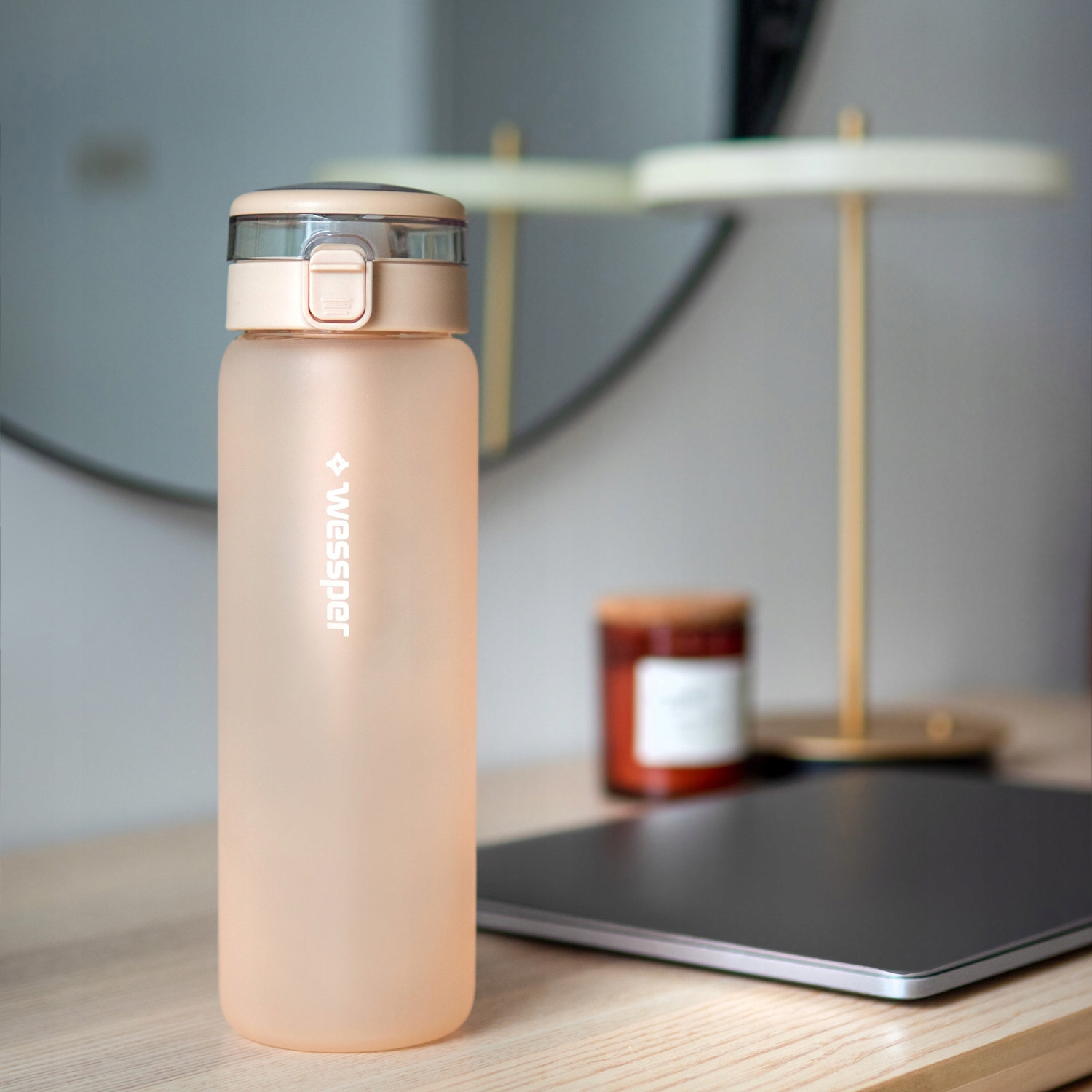 BIDON BUTELKA FILTRUJĄCA WODĘ SZKLANA BEŻOWA Kod producenta WES264-BG