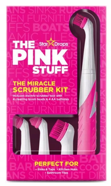 Levně Pink Stuff The Miracle Scrubber Kit Sada 4 čisticích kartáčků