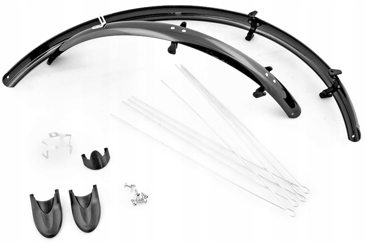 BŁOTNIKI ROWEROWE Z CHLAPACZEM DO ROWERU ZESTAW PRZÓD TYŁ ORION 24 x 53 mm Stan opakowania oryginalne