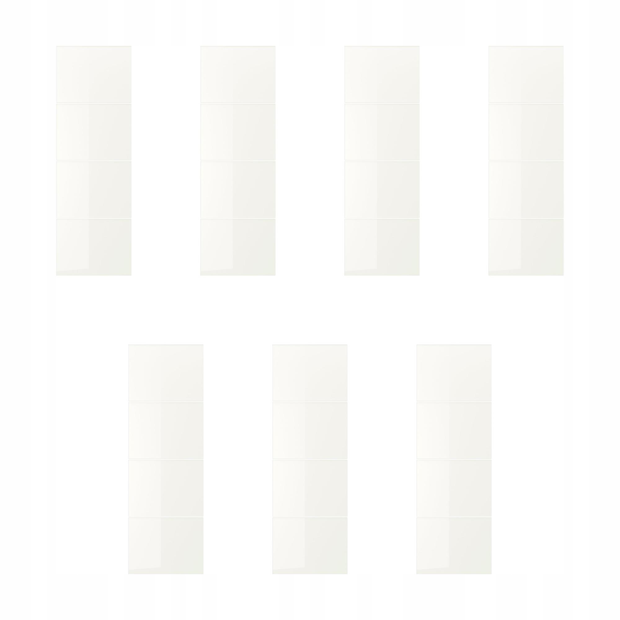 7 szt. Panele Farvik 4 do drzwi przesuwanych białe szkło 75x236 cm