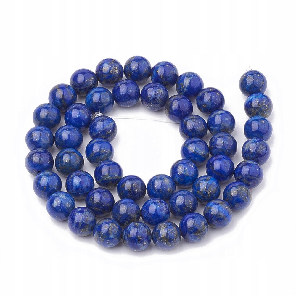 Korálky Přírodní Lapis Lazuli, Kulaté, 8-9mm, 44ks/38 Cm/nit