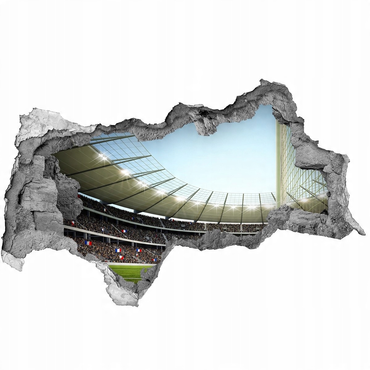 

Fototapeta dziura na ścianę 3d Stadion Francja