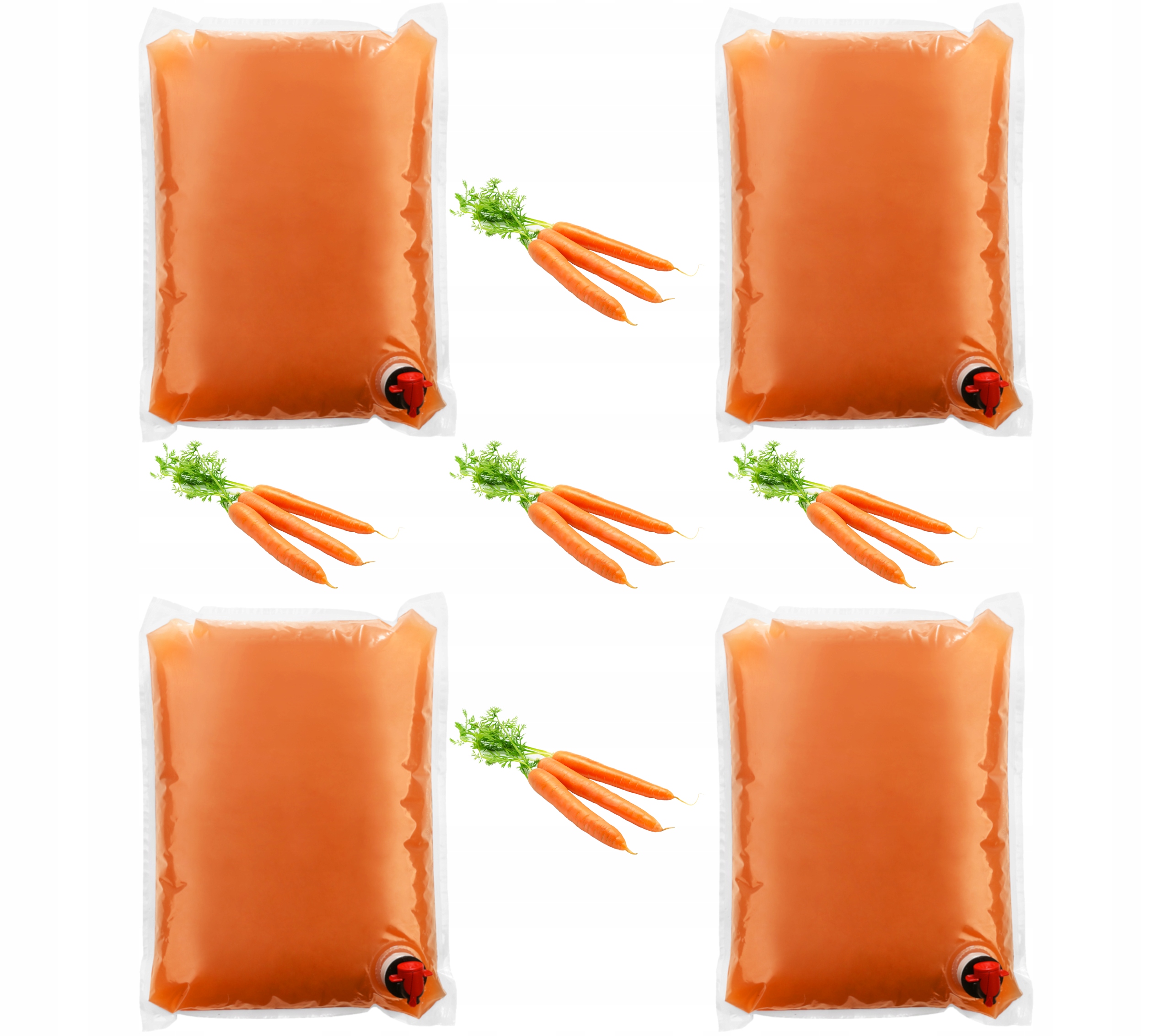 Sok jabłko marchewka 4x5L sok z marchwi i jabłek, tłoczony bez cukru 100%