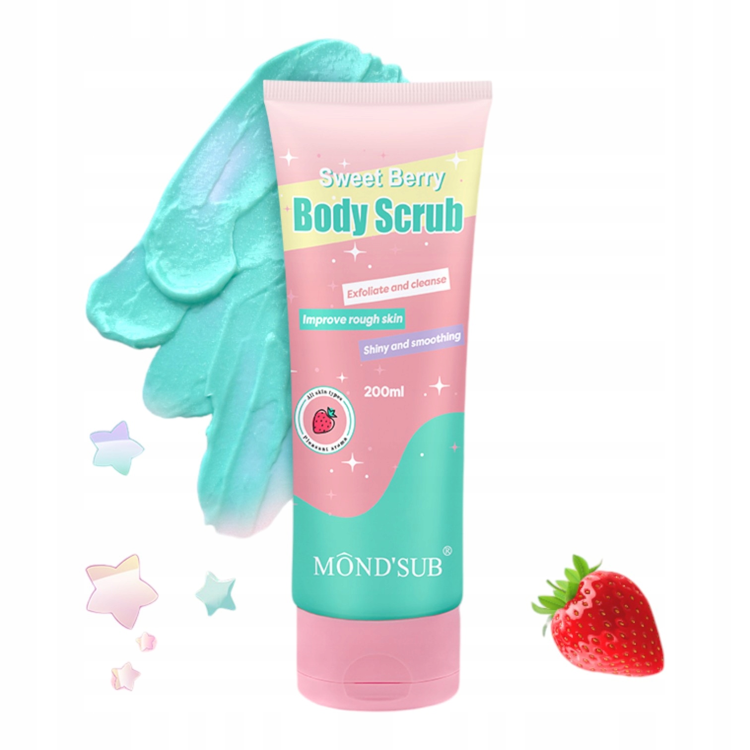 Peeling do Ciała o zapachu Truskawkowym - 200ml kremowy