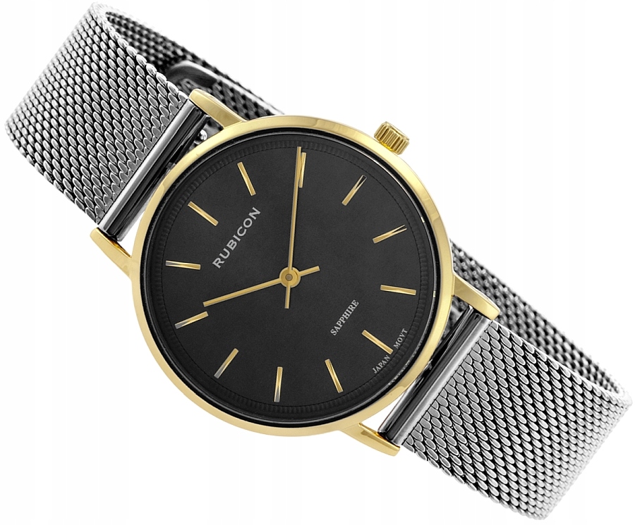 Módní Dámské Hodinky Rubicon RNBD88 RBN212 Safírový Mesh Grafit
