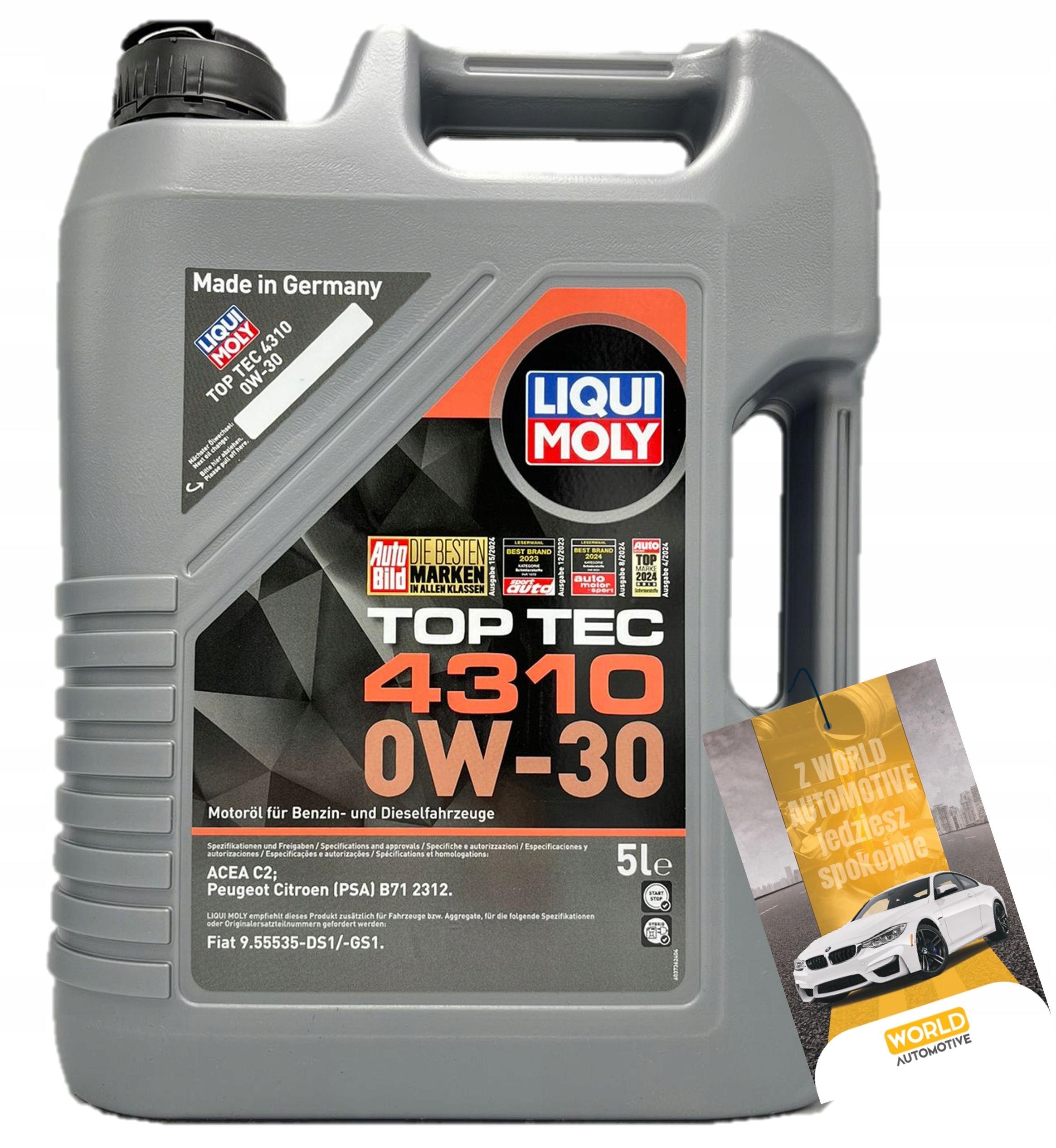 Liqui Moly Top Tec 4310 0W-30 5L 2362 výroby 08/2025