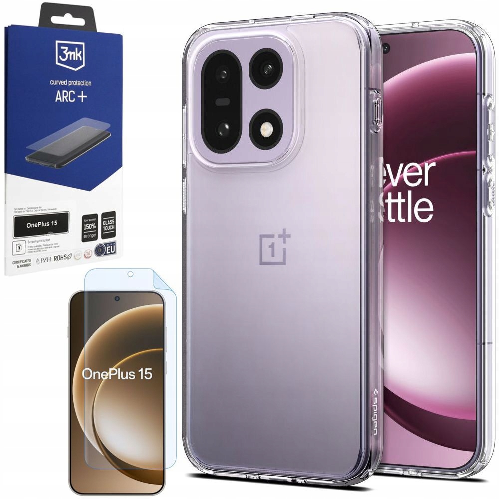 Set Pouzdro Spigen Ultra Hybrid Fólie ochranné 3mk Arc pro OnePlus 15