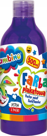 

Farby plakatowe w butelce 500ml Bambino fioletowa