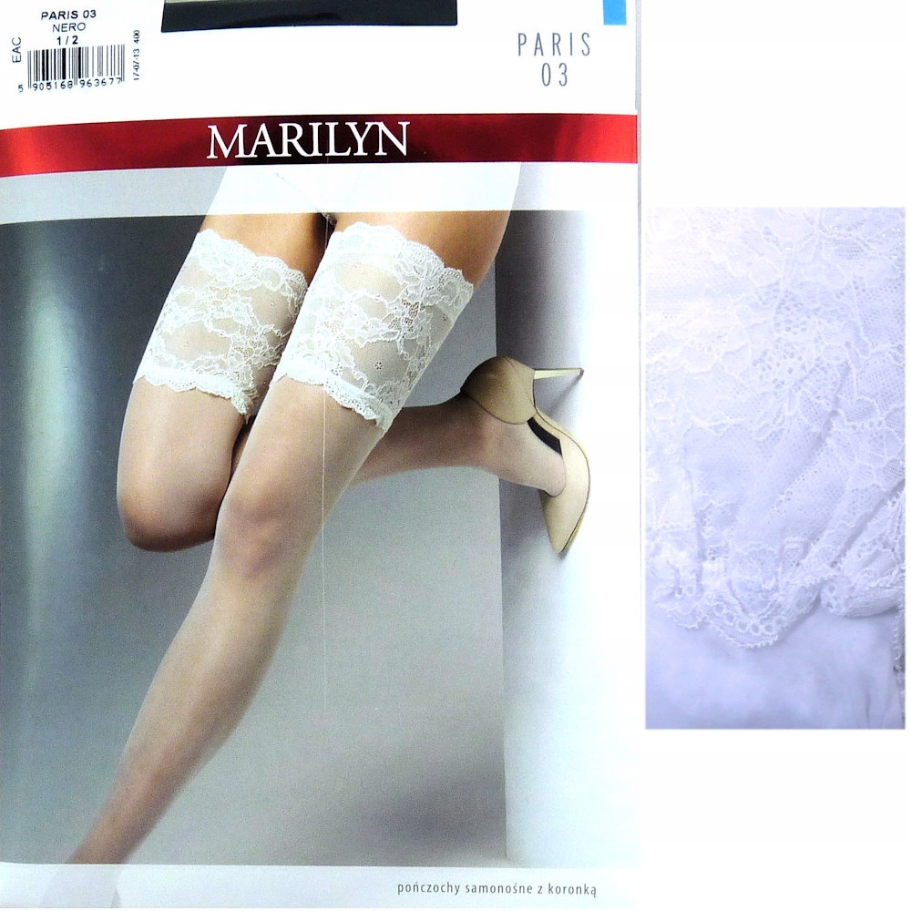 

Marilyn Paris 03 R3/4 pończochy samonośne Bianco 1