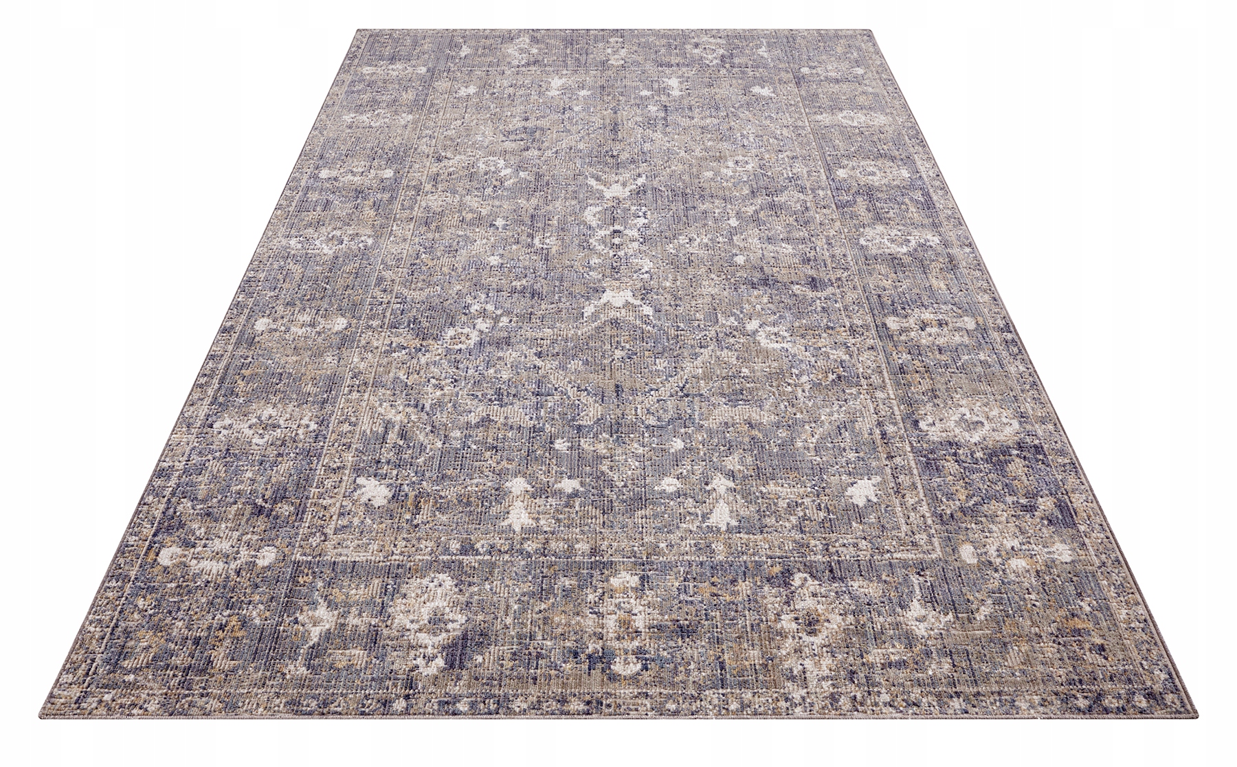 Koberec do obývacího pokoje 80 x 120 cm, klasický modro krémový