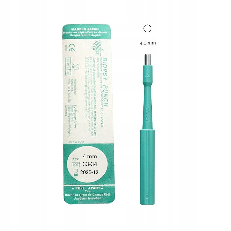 Igła biopsyjna Dermal Punch - Miltex do piercingu 4 mm