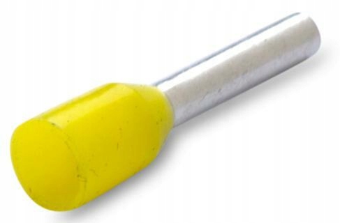 Końcówka tulejkowa izolowana, 6/12, 6 mm2, żółta, kolor din 46228/4, opakow