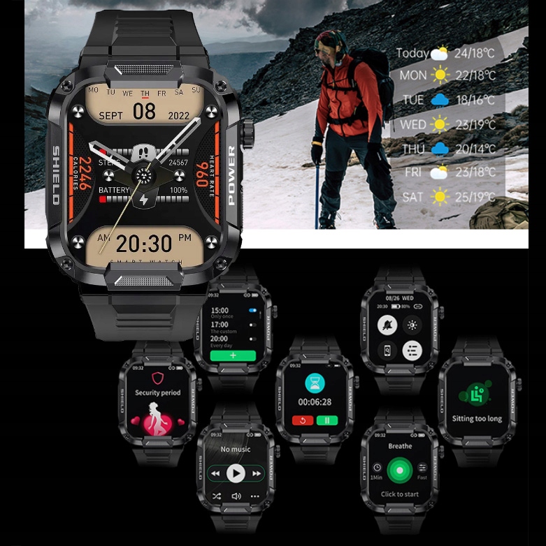 Zegarek męski SMARTWATCH Rubicon ROZMOWY SPORT SMS EAN (GTIN) 5905220840205