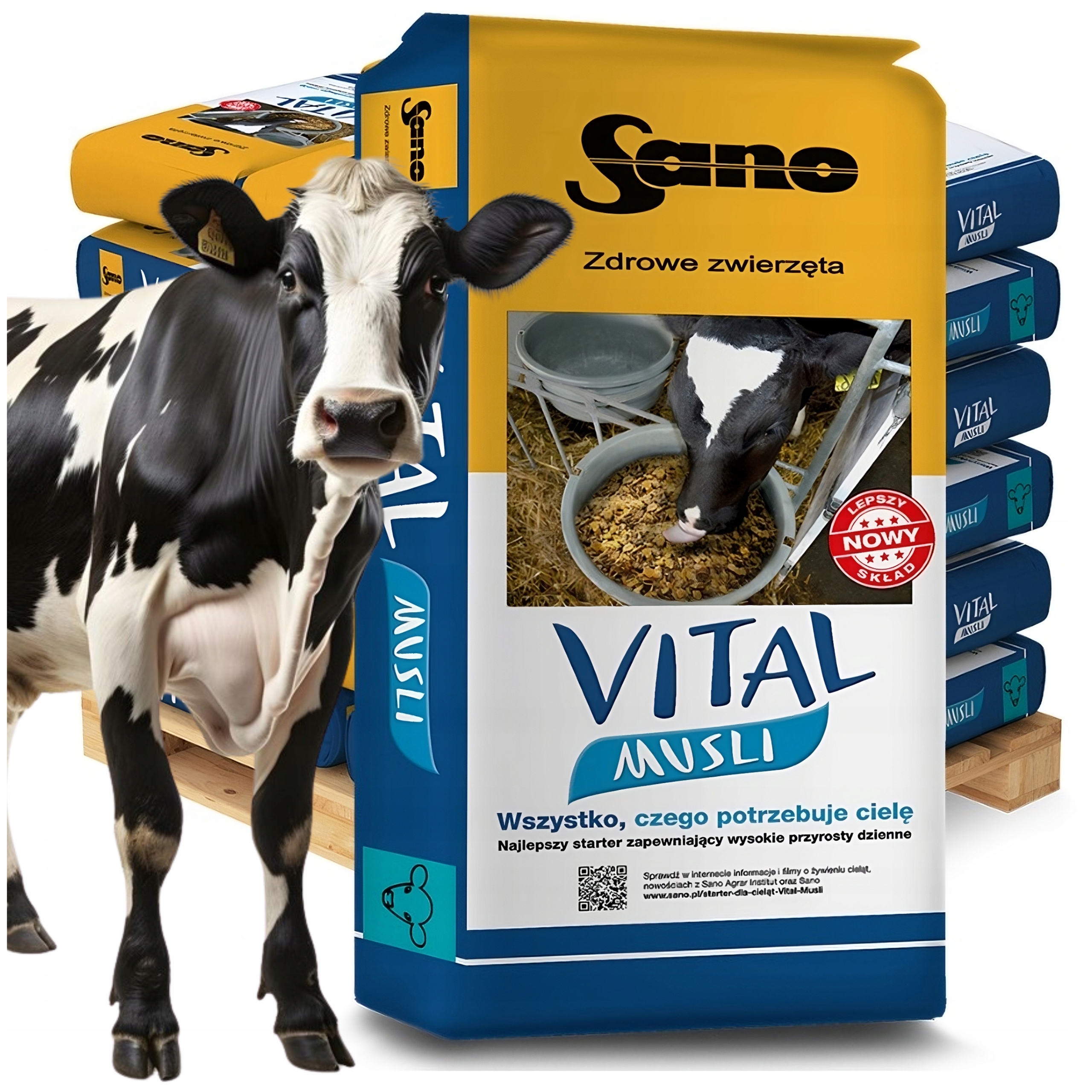 Karma Pasza dla cieląt cielaków Mieszanka Uzupełniająca Vital Musli 20 kg