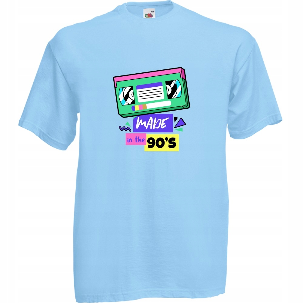 

Koszulka kaseta made in 90's L błękitna
