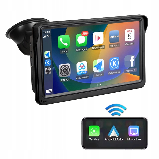 Univerzální 7palcový autorádio přehrávač pro Apple CarPlay Android Auto