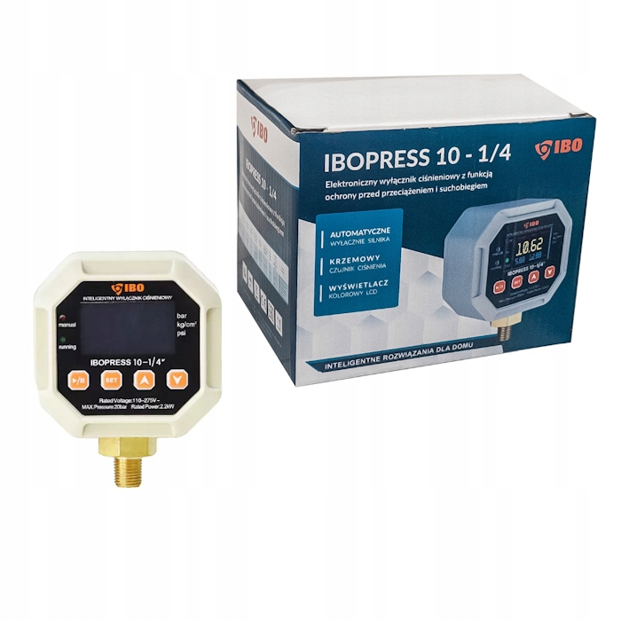 Elektronický tlakový spínač Ibo Press 10 – 1/4