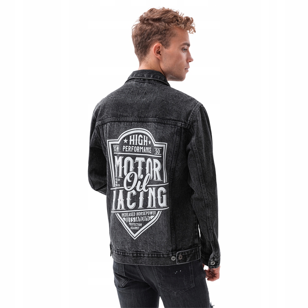 

Kurtka męska jeansowa bawełna C525 czarna b. L