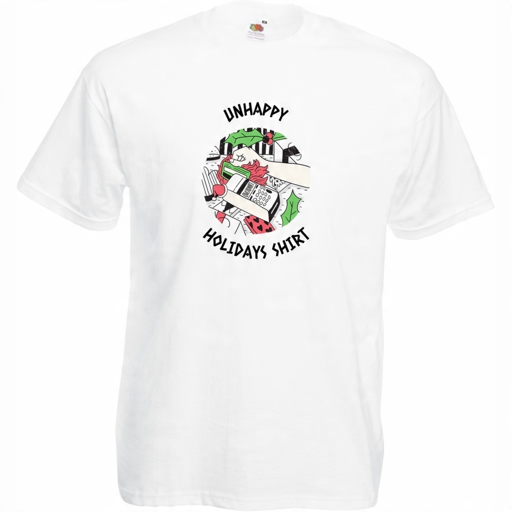 

Koszulka unhappy holiday shirt M biała