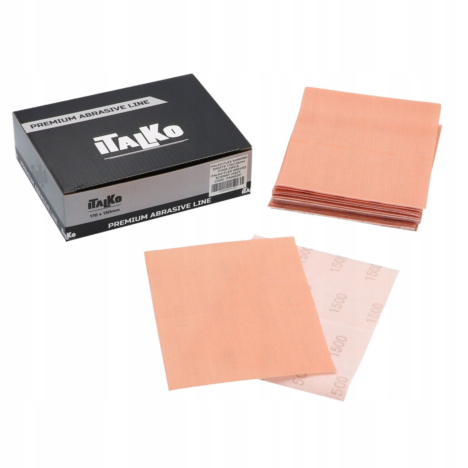 

Italko Flex Papier Ścierny Arkusz 170x130mm P1500