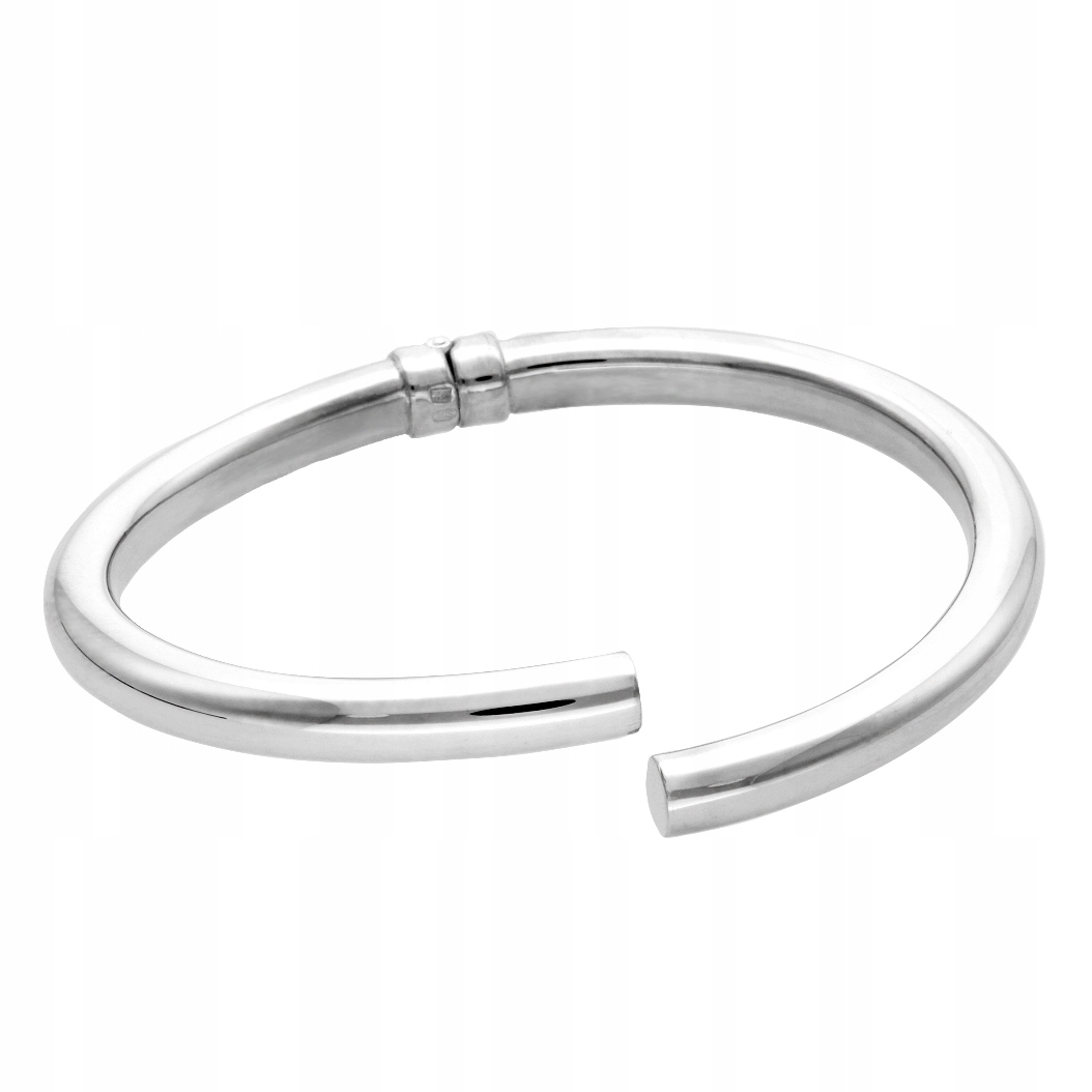 Stříbrný náramek je pevný a nasazovací