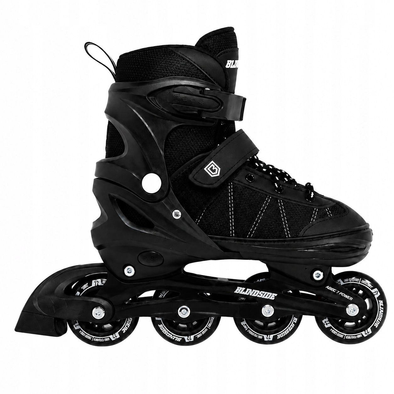ROLKI REGULOWANE BLINDSIDE ABEC-7 72MM CZARNE SPORTOWE 38-41