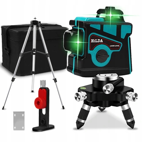 

12-LINIOWA Poziomica Laserowa Hilda 360° + Statyw