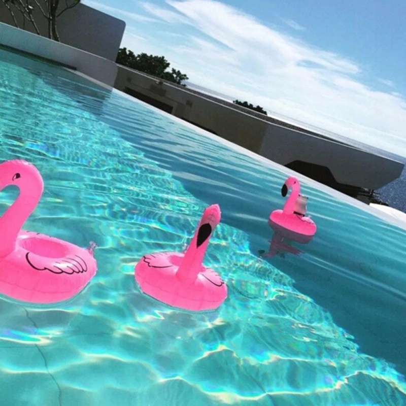 DMUCHANY UCHWYT NA NAPOJE PODSTAWKA DO DRINKÓW NA BASEN FLAMING Wysokość 17 cm