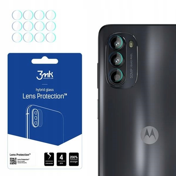 [4.szt] Ochrona na obiektyw aparatu 3mk do Motorola Moto G52 Szkiełko