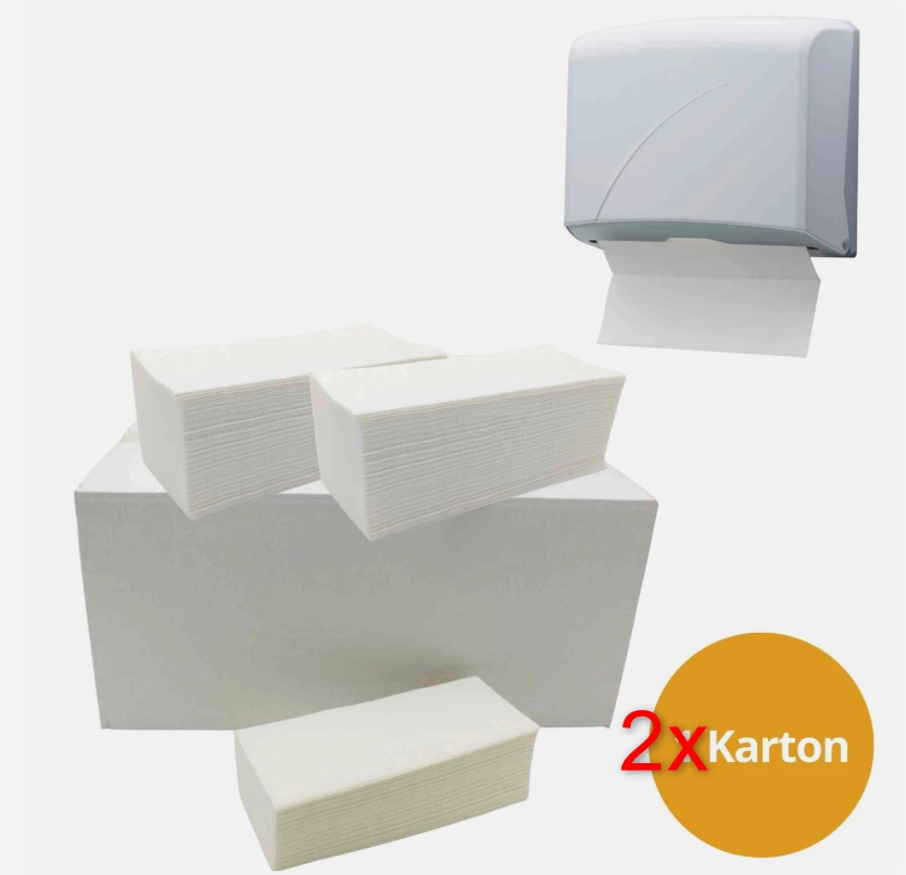 Levně Papírový ručník zz Papírové ručníky zz celulóza bílé ručníky 6000 ks