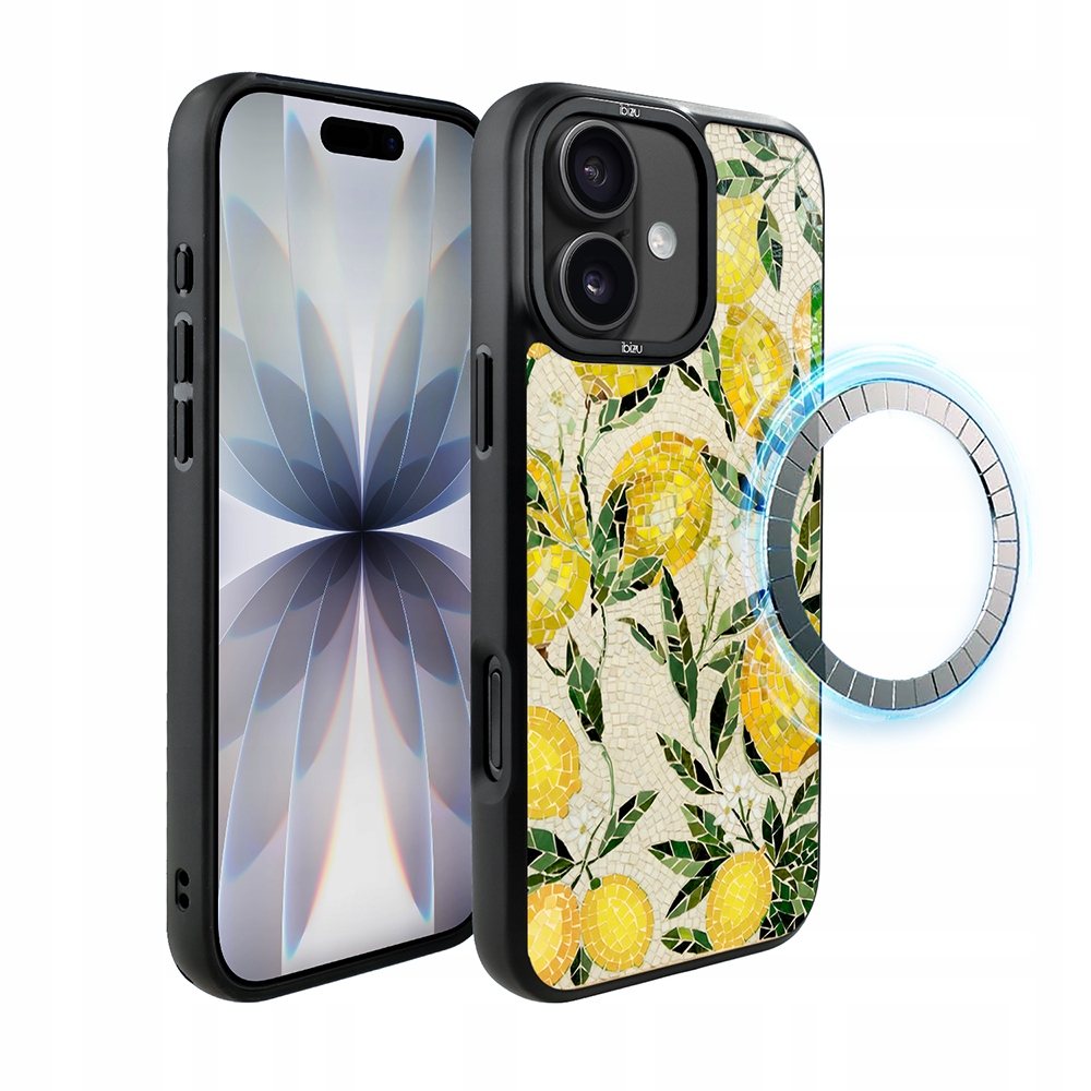 Etui do iPhone 17 Ibizu DropGuard Matt z MagSafe, Cytrynowe gaje