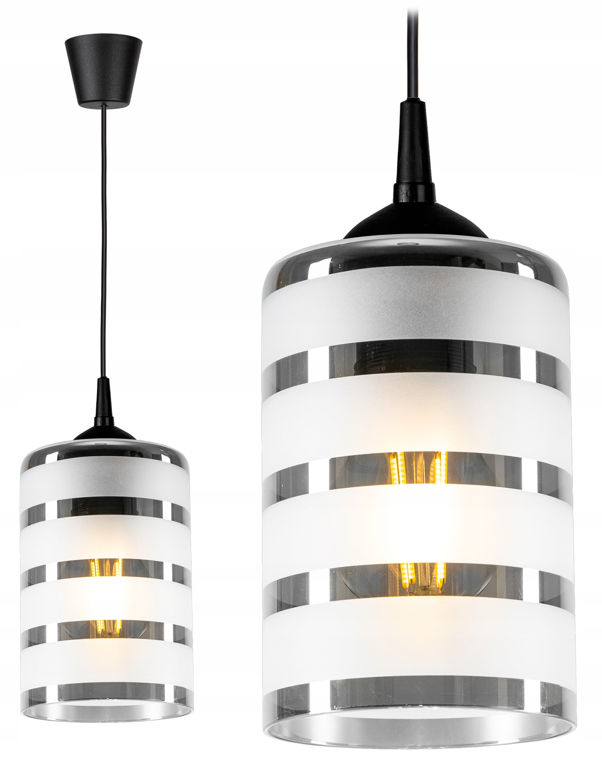 

Szklana Lampa Wisząca Sufitowa Żyrandol Plafon Led